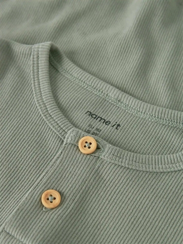 Name It Bluse - Kab Rib - Shadow i støvet grøn