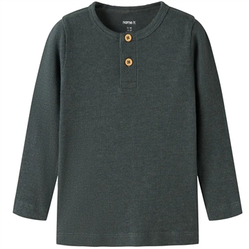 Name It Bluse - Kab - Urban Chic Melange - i meleret grå