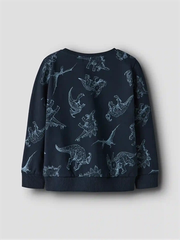 Name It Bluse - NmmVaron - Dark Sapphire Dino - i mørkeblå med dinosaur print