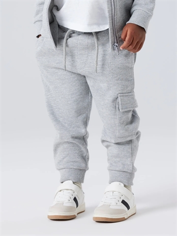 Name It Bukser - nmmNeil Sweat - Grey Melange - grå joggingbukser