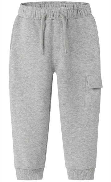 Name It Bukser - nmmNeil Sweat - Grey Melange - grå joggingbukser