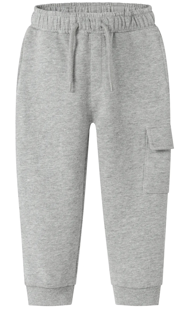 Name It Bukser - nmmNeil Sweat - Grey Melange - grå joggingbukser