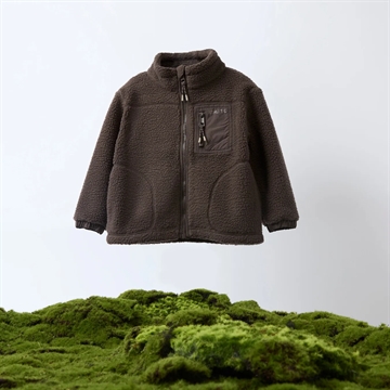 Name It Fleece Jakke - nmmMiller Sherpa - Chocolate Brown i brun