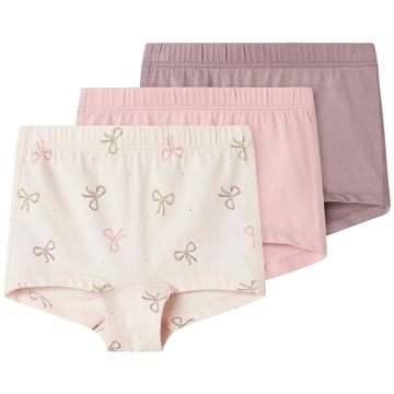Name It Hipster - 3-pak NMFTIGHTS - Barely Pink Bow - i rosa med print af sløjfer