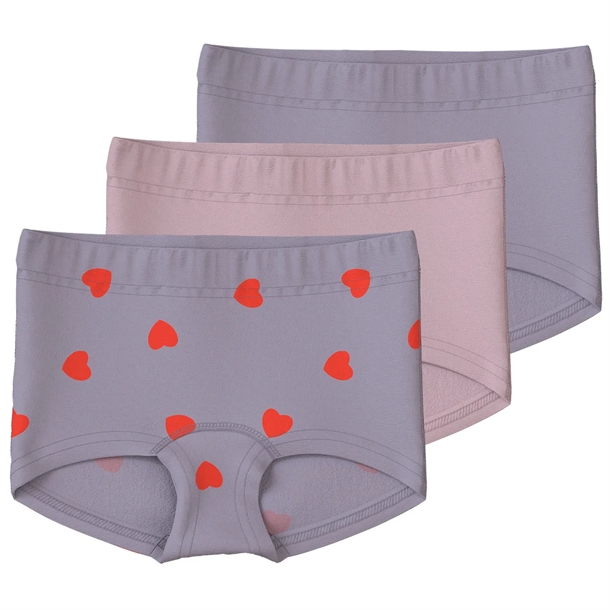 Name It Hipster - 3-pak NMFTIGHTS - Lavender Hearts