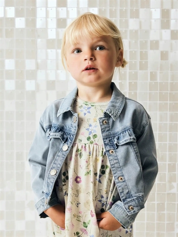 Name It Jakke - Denim Frill - nmfJulia - Light Blue Denim