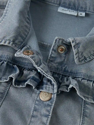 Name It Jakke - Denim Frill - nmfJulia - Light Blue Denim