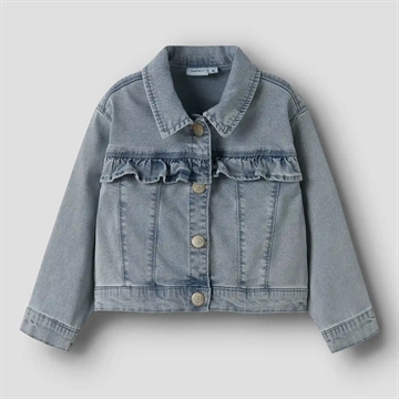 Name It Jakke - Denim Frill - nmfJulia - Light Blue Denim