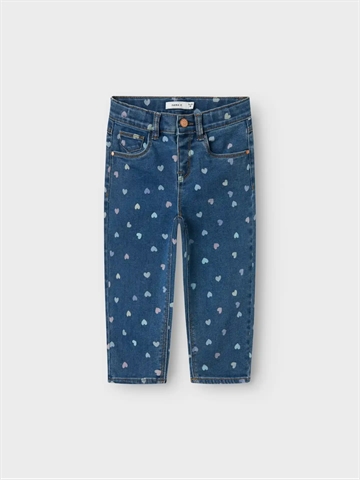 Name It Jeans Bella - Hjerter - Denim Blue Hearts