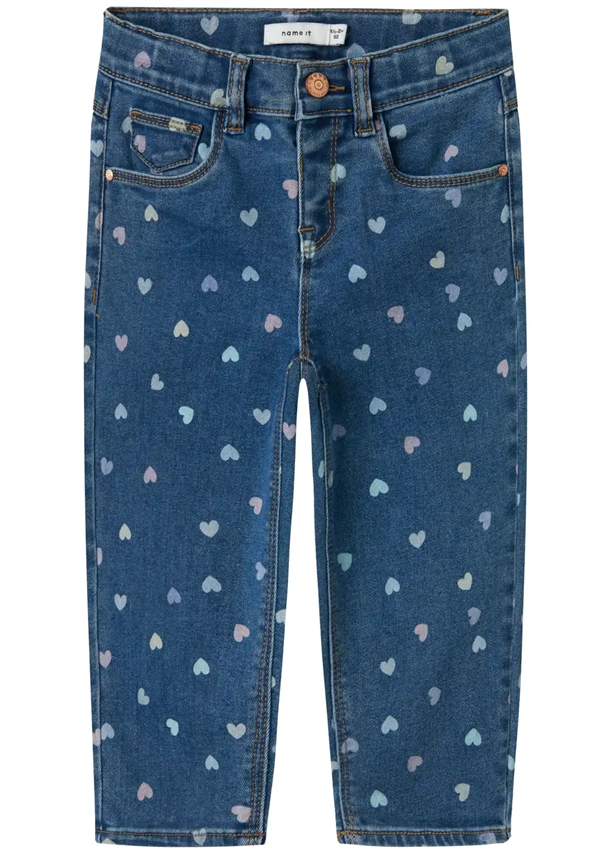 Name It Jeans Bella - Hjerter - Denim Blue Hearts