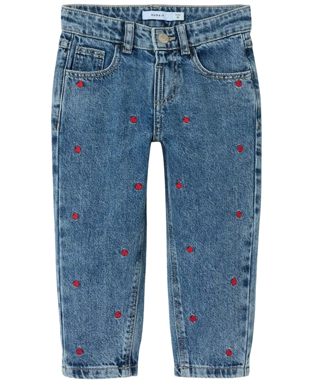 Name It Jeans Bella Hjerter Medium Blue Denim