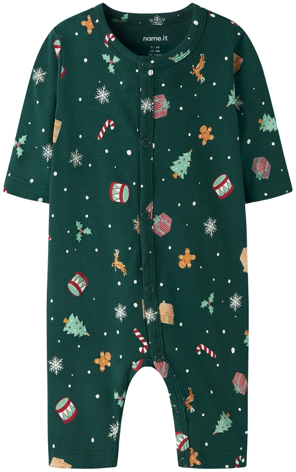 Name It Julenatdragt - Vismas - Botanical Garden - i grøn