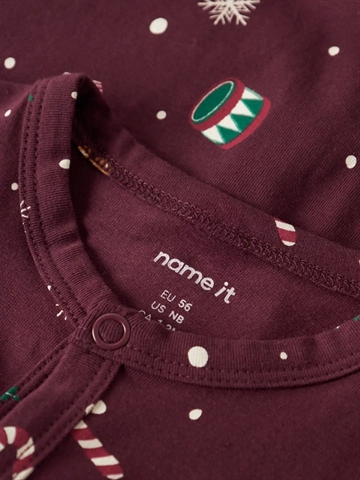 Name It Julenatdragt - Vismas - Burgundy Xmas AOP 