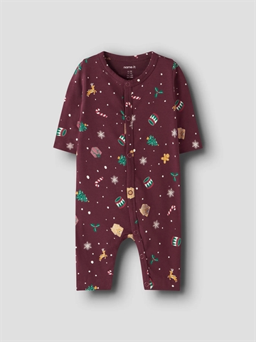 Name It Julenatdragt - Vismas - Burgundy Xmas AOP 