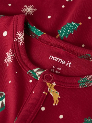 Name It Julenatdragt - Vismas - Jester Red Xmas AOP