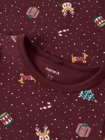 Name It Julenatkjole - Vismas - Burgundy Christmas