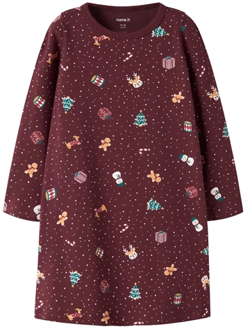 Name It Julenatkjole - Vismas - Burgundy Christmas