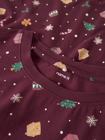 Name It Julenattøj - Vismas - Burgundy - Voksen