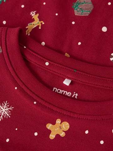 Name It Julenattøj - Vismas - Jester Red Xmas AOP Red 
