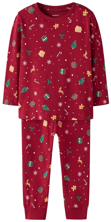 Name It Julenattøj - Vismas - Jester Red Xmas AOP Red 