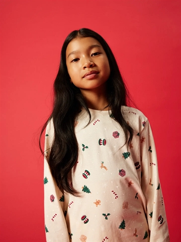 Name It Julenattøj - Vismas - Whitecap Gray Xmas AOP