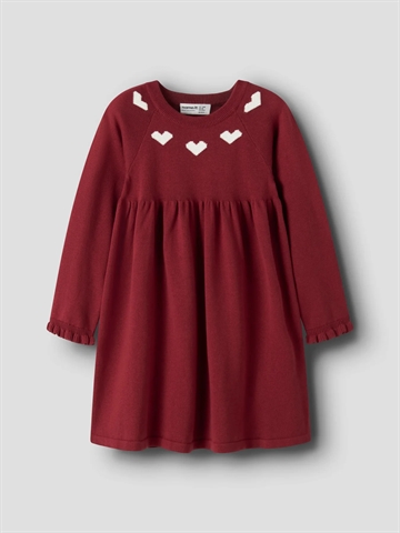 Name It Kjole - NMFRISSE KNIT - Red Dahlia