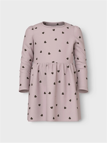 Name It Kjole - NmfkHeart - Burnished Lilac med hjerter