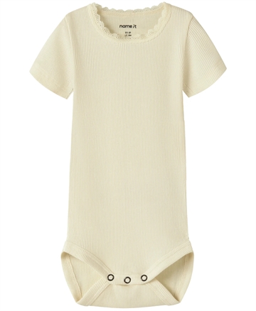 Name It Kortærmet Body - Kab - Pear Sorbet - i pastel gul