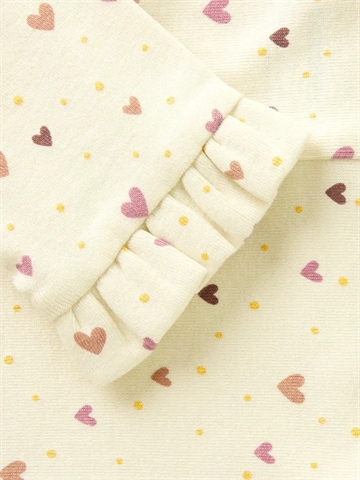 Name It Leggings - nbfHayla - Almond Milk med hjerter