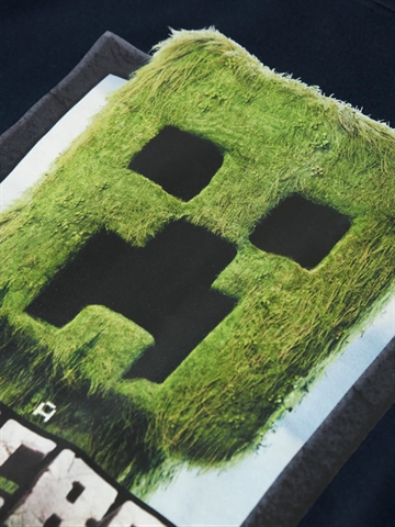 Name It Minecraft Hættetrøje - NKMOL Creeper - Navy Blazer