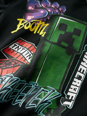 Name It Minecraft Sweatbluse - NKMDAI Creeper - Black