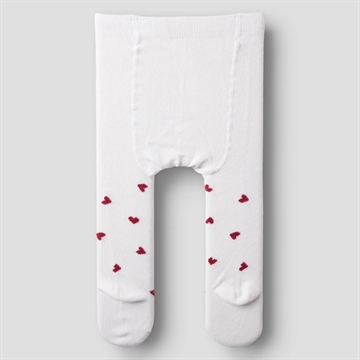 Name It Strømpebukser - nbviCHRISTMAS - Bright White Red Dhalia - 2-pak