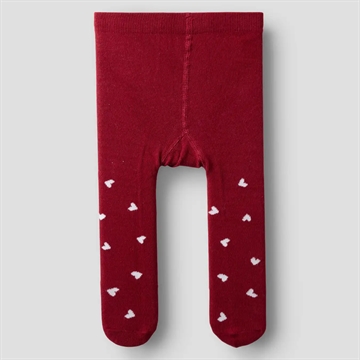 Name It Strømpebukser - nbviCHRISTMAS - Bright White Red Dhalia - 2-pak