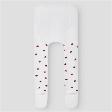 Name It Strømpebukser - nmfviCHRISTMAS - Bright White Red Dahlia - 2-pak