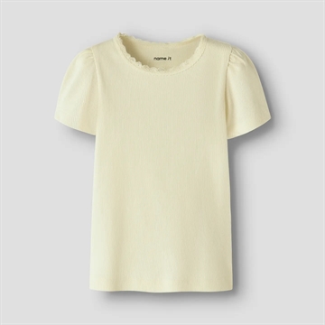 Name It T-shirt - Kab - Rib - Pear Sorbet - i pastel gul