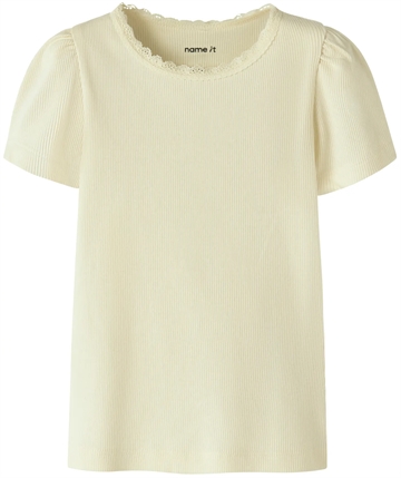 Name It T-shirt - Kab - Rib - Pear Sorbet - i pastel gul