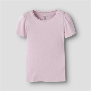 Name It T-shirt - Kab - Rib - Fragrant Lilac - i pastel rosa
