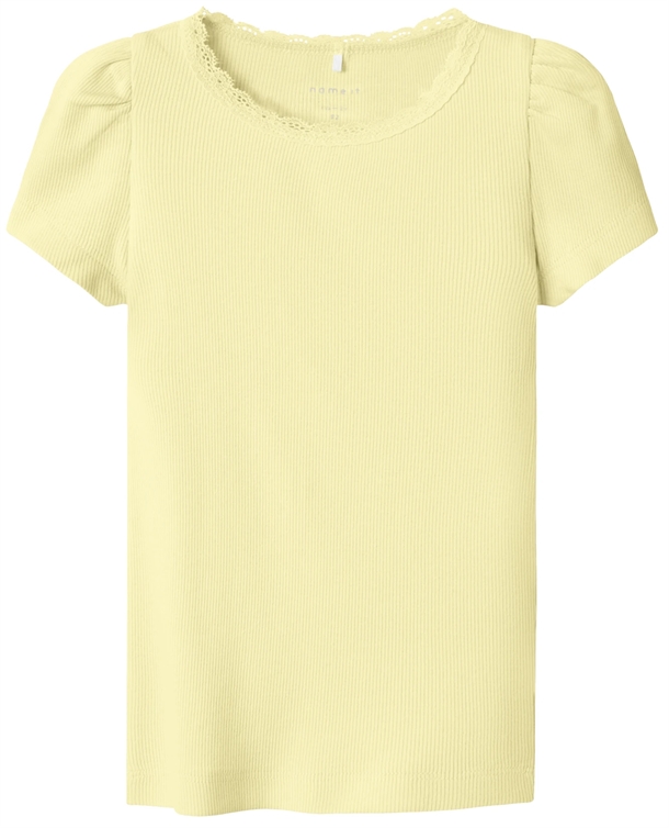 Name It T-shirt - Kab - Rib - Pastel Yellow i gul