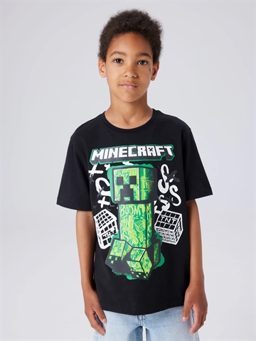 Name It T-shirt - Minecraft NKMDI - Black