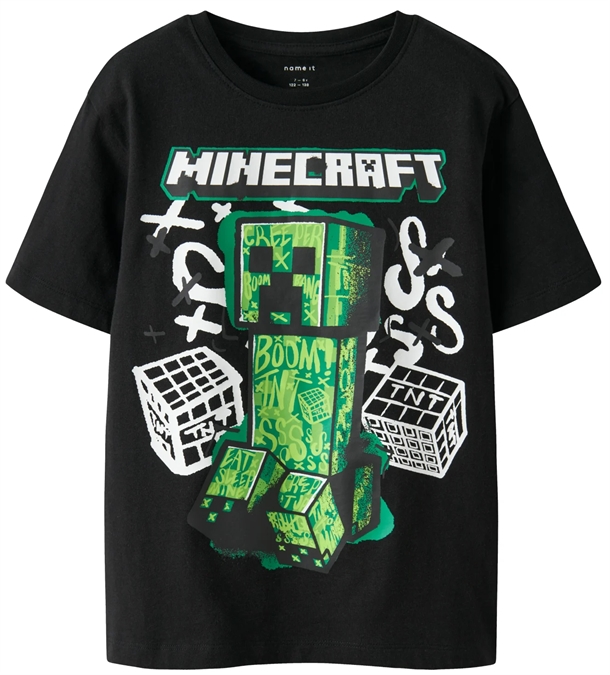 Name It T-shirt - Minecraft NKMDI - Black