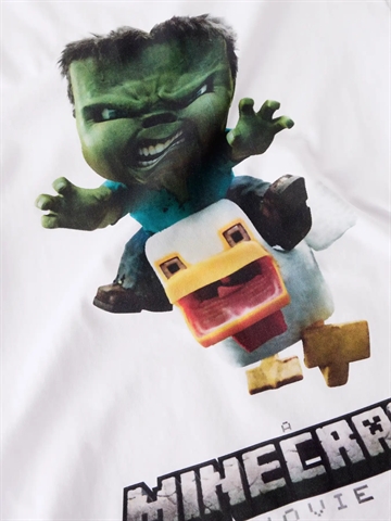 Name It T-shirt - Minecraft NKMNIF - Bright White i hvid