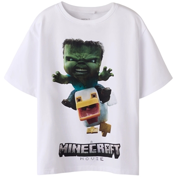 Name It T-shirt - Minecraft NKMNIF - Bright White i hvid