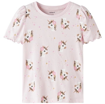 Name It T-shirt - NmfFjalisa - Enhjørninger - Cradle Pink