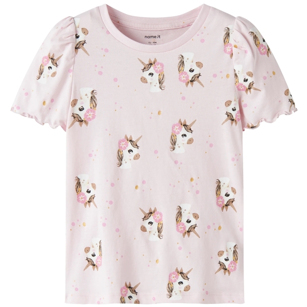 Name It T-shirt - NmfFjalisa - Enhjørninger - Cradle Pink