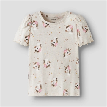 Name It T-shirt - NmfFjalisa - Enhjørninger - Peyote Melange