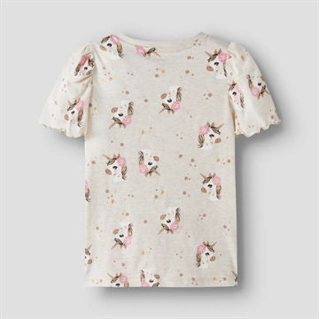 Name It T-shirt - NmfFjalisa - Enhjørninger - Peyote Melange