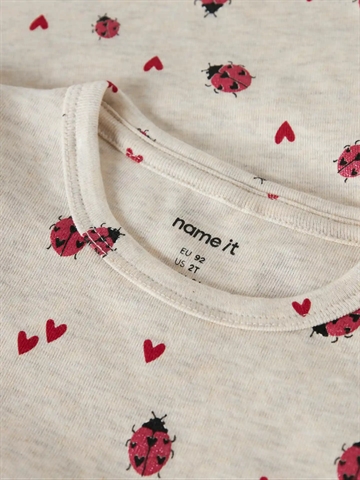 Name It T-shirt - NmfHaline - Mariehøne - Peyote Melange