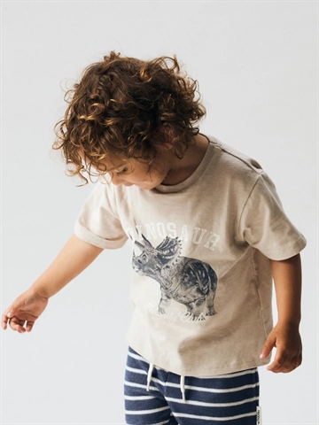 Name It T-shirt - NmmFeath - Dino - Chateau Gray