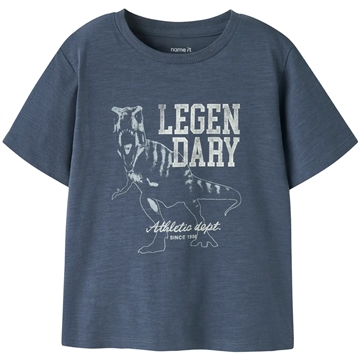 Name It T-shirt - NmmFeath - Dino - Vintage Indigo