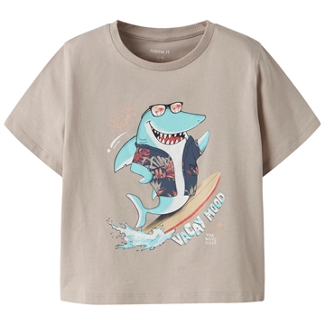 Name It T-shirt - NmmFopz - Chateau Gray - i beige